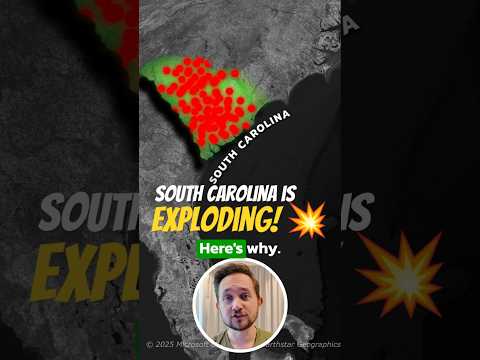 Why South Carolina is one of the FASTEST growing states 📈😵‍💫 #southcarolina #geography #economy