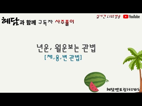 년운, 월운보는 관법 (체,용,변 관법)