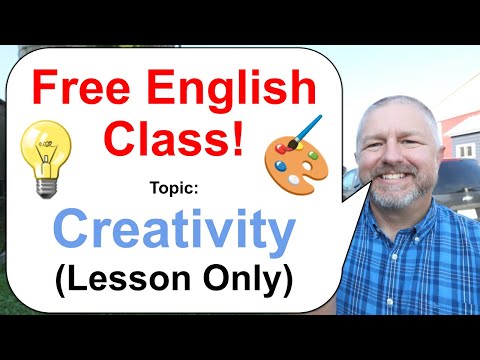 Let's Learn English! Topic: Creativity! 💡🖌️🎨 (Lesson Only)