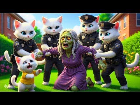 😱 OMG! 🚫 DO NOT OPEN THE DOOR! 🚪 Witch Vs Police 👮‍♂️ Battle at Kitten's Home! | AI Cat Story