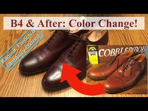 Before & After: Color change on KF&S Full Grain Oxfords!