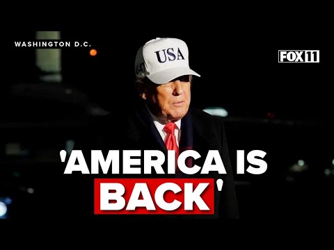 Trump celebrates strong economy during national speech; blames Biden for previous country struggles