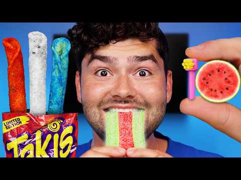 100 SATISFYING Summer Snacks *ASMR Mukbang Toothbrushing* !?