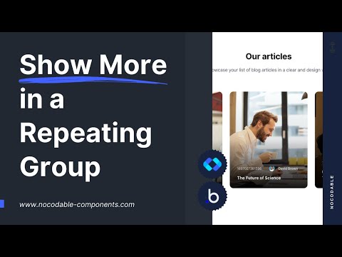 Adding a Show More button in a Repeating Group | Bubble.io tutorials