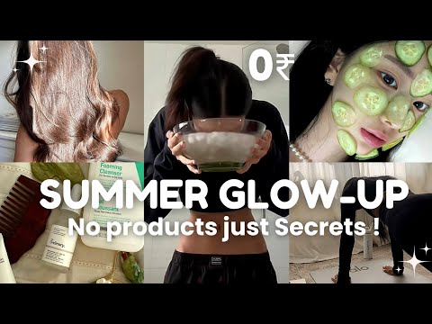 Summer Glow-UP on a ₹0 BUDGET | soft girl Skincare , Haircare & Lifestyle tips