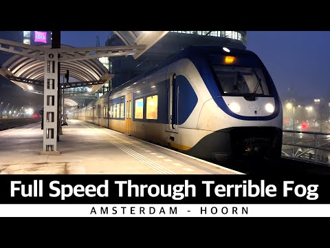 🇳🇱 Is It Dangerous? Signals & Stations Hiding in Thick Fog! CABVIEW Amsterdam - Haarlem - Hoorn 2025