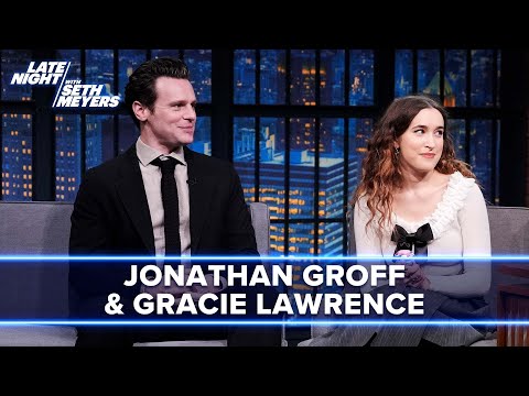 Jonathan Groff and Gracie Lawrence Try Not to Break While Singing into Each Other's Mouths