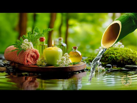 Relaxing Sleep Music + Bamboo Water Sound 🌿 Insomnia Relief, Calm Anxiety, Stress Relief, Meditation
