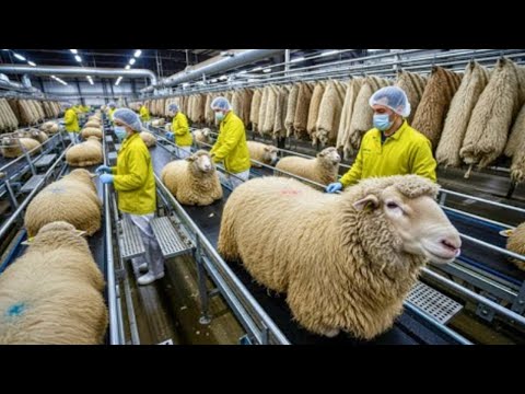 Inside the Sheep-Wool Factory: From Freshly Shorn Wool to High-End Textiles | Full Process