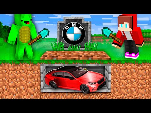 JJ and Mikey Found GRAVE BMW M5G90 in Minecraft ?!