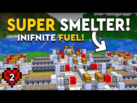 Building An INSANE Super Smelter in Minecraft Hardcore