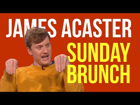 The hosts of Sunday Brunch trying to contain James for 21 minutes straight