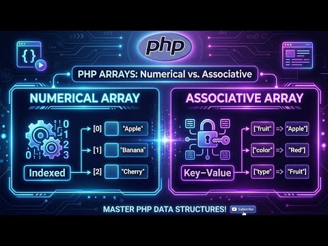 PHP Array Tutorial: Learn Numeric & Associative Arrays with Clear Visual Examples