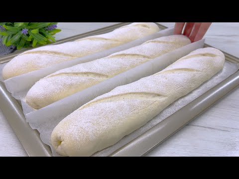 Jeder liebt dieses Rezeptāļø Franzƶsisches BrotāFlüssiger Teig in 1 Stunde.