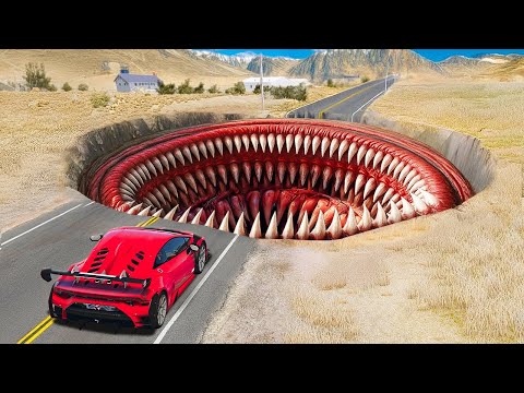 Testing SUPERCARS vs HUGE CURSED POTHOLES in GTA 5!