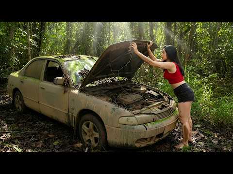 Genius Girl Restores a Moss-Covered Car Abandoned for Many Years – Will It Run Again?