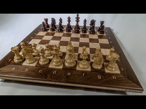 Double-sided chess board with algebraic notation and inlaid quotations to sit atop a box for pieces