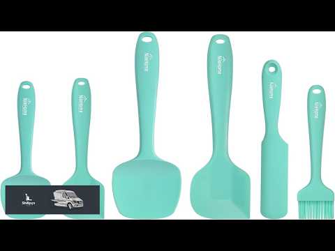 NileHome Silicone Spatula Set 6 Pcs Food Grade Kitchen Utensils with Silicone