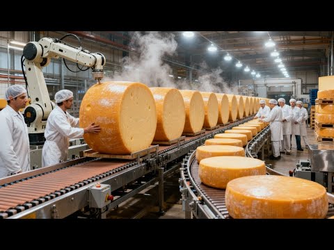 Inside the Modern Cheese Factory: From Fresh Milk to Aged Blocks (Inside the factory)