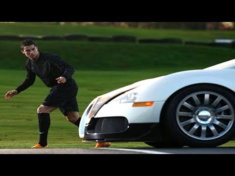 The Day Cristiano Ronaldo Proved he is faster then a Bugatti Veyron!