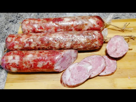 Колбаса "РУБЛЕНАЯ" в домашних условиях👨‍🍳