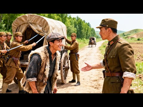 Male agent disguised as a merchant hides explosives in a carriage, blowing up the Japanese troops.