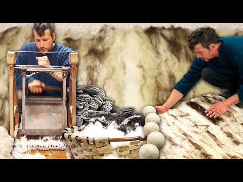 FIELTRO artesanal. Transformación de LANA (SIN TEJER) en LÁMINAS de fieltro para crear PRENDAS