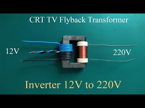 How to make inverter 12v to 220v from old CRT TV  Flyback Transformer