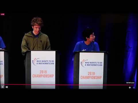 Who Wants To Be A Mathematician Final Round 2019