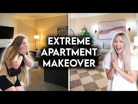 EXTREME GIRLS APARTMENT MAKEOVER | MODERN BOHO STYLE