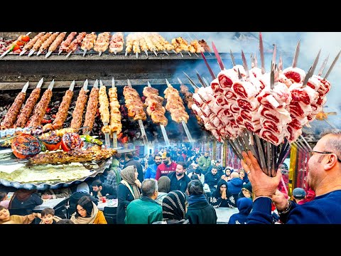 Tehran's BUSIEST Kebab Shop: 10,000+ Kebabs Daily! 🍢🔥| Fresh Bread, Koobideh & More