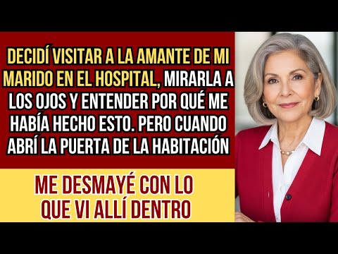 HISTORIAS REALES. Fui a visitar a la amante de mi esposo en el hospital… pero al abrir la puerta…
