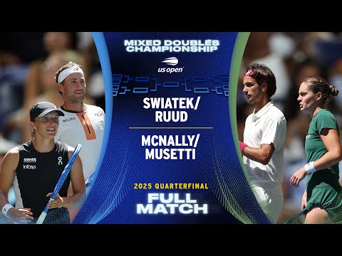 Swiatek/Ruud vs. McNally/Musetti Full Match | 2025 US Open Quarterfinal