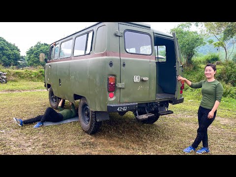 The entire ambulance engine was restarted after the girl repaired and restored it.