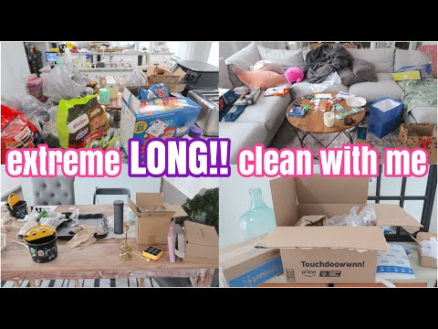EXTREME LONG CLEAN WITH ME | MESSY HOUSE TRANSFORMATION | EXTREME CLEANING MOTIVATION 2025