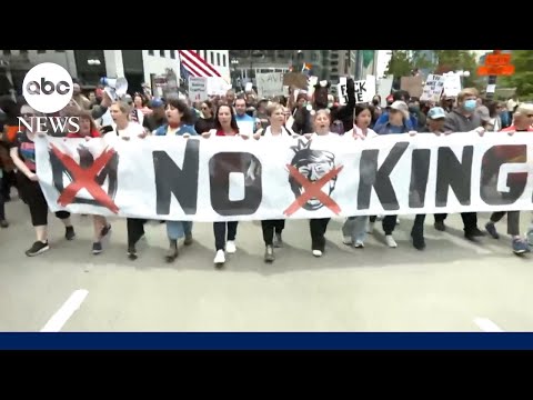 'No Kings' protests underway across the US