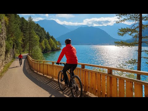 🚴‍♂️ Beautiful Achensee Cycling Tour, Tyrol Austria | Scenic 4K Alps Ride with  Natural Sounds