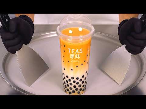 Bubble Tea — Boba Ice Cream Rolls | Satisfying Visual ASMR