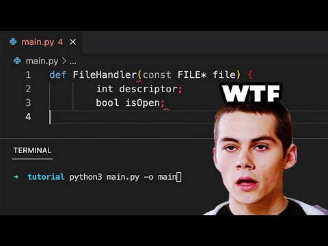 C++ Разработчик учит Python