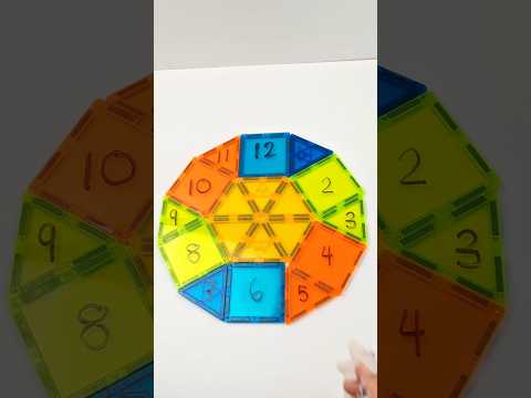 Magnet Tiles Clock | Activities for Children