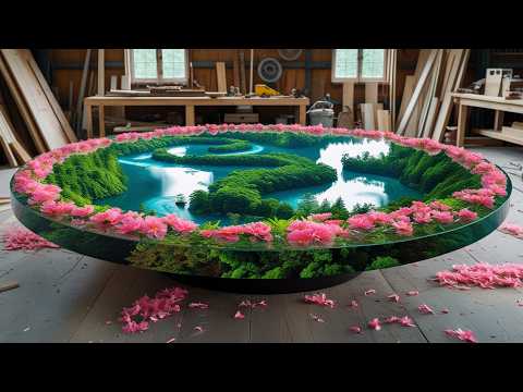 Created Another World Inside This Epoxy Lake | A Secret Garden Floating in a Deep Blue Epoxy Lake