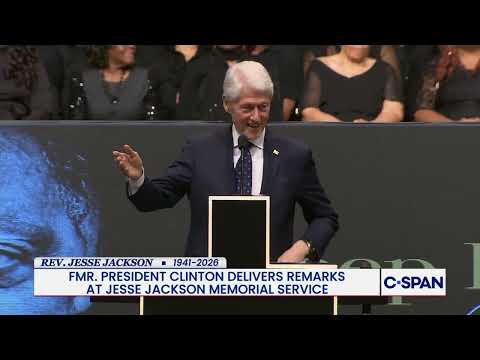 Former President Bill Clinton gives remarks at memorial service for Rev. Jesse Jackson