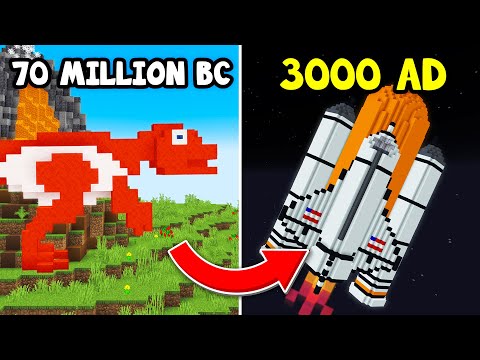 I Built Every Time Period in Minecraft Hardcore!