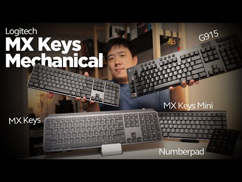 Logitech MX Mechanical - Low Profile Productivity Keyboard - Compared with G915 and MX Keys