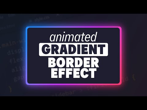 Create an animated, glowing, gradient border with CSS