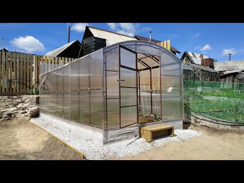 Beautiful GREENHOUSE PAVILION, on a concrete foundation, with high beds