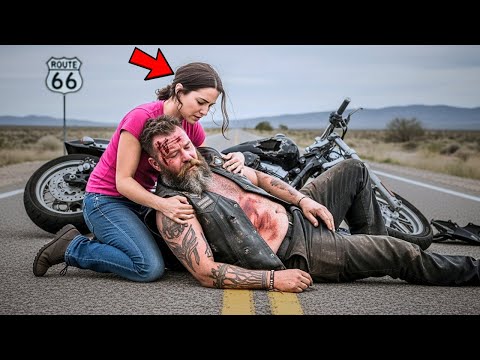 Single Mom Saved the Hells Angels Leader Badly Injured on Route 66. Bikers Vowed to Guard Her Family
