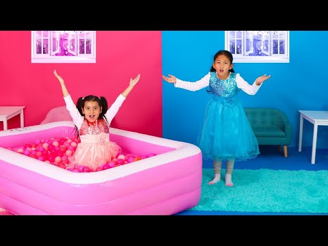 Pink and Blue Barbie Adventure of Ellie Andre and Emma