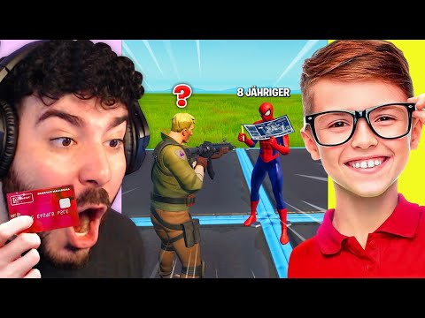 8-YEAR-OLD Fortnite TRAINER challenges ME in 1VS1! 😨