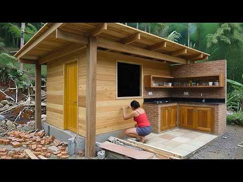 TIMELAPSE: Talented Woman Builds DREAM VILLA With a Fully Equipped KITCHEN from Scratch
